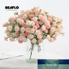 1 Buquê Flores Artificiais Cravo Cravo Flor Falsa De Seda Com Folhas Flores Para Diy Home Jardim Casamento Decoração