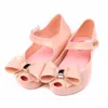Mini Melissa Jelly Shoes For Girls Sandali New PVC Bow Soft Comfort Sandalo per bambini Scarpa Sandali per bambina Sandali per bambini Y200103302a
