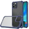 Carbon fiber Transparent Phone Cases For iPhone 13 12 11 Pro MAX XS XR X Anti-fall Acrylic PC Hard Back Cover