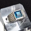 Cluster-Ringe 2021 Original Design Ring Uhrenarmband Edelstahl Multi-Color Square Cut Glas Kristall Muster Attraktiver Unisex-Schmuck1