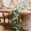 密な葉の人工ユーカリの花輪の装飾的な花の手作りの絹の花のつる緑のパーティーウェディングバックドロップarch1471115