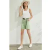 AMI Minimalismo Primavera Moda de moda do verão shorts de jeans soldados Mulheres causais cintura alta zíper solto shorts femininos 1207 T200701