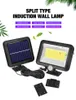 120COB 160COB Splited Solar Lamp Garden Wall Night Lighting Motion Sensor Waterproof Outdoor 3 Modes Remote Control 5M Cord