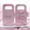 Boîte à bonbons belles boîtes à sucre marbre Grain fleur feuille sac à main faveur de mariage fête mode 0 45nz UU