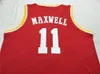 Custom #11 Vernon Maxwell Basketball Jersey Men's Ed White Red qualsiasi dimensione 2xs-5xl Nome e numero