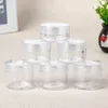 Récipient de cire en plastique rond 10g 15g 20g pp contenants de maquillage boîte de maquillage clair étui de beauté cosmétique peut tamponner des pots de dabber 10ml 15ml 20ml