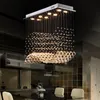 Lustres modernes de luxe LED K9 lumières en cristal restaurants vague lampe éclairage de salon créatif