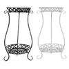 Iron Whited Doubleueer Plant Stand Flower Shelf for Rack Balcony Simple Indoor salon Room Coffee Bar Jardin Flower Pot Atagie L1578299