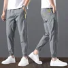 Calças masculinas 2021 primavera verão casual homens corredores algodão fina fina chinos outono moda calças masculino harem plus size