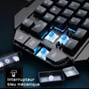 Keyboards One-Handed Gaming Keyboard Left Hand Blue Switch Dustproof Mechanical Wired RGB Backlight Portable Carrying Decor1