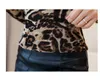Autumn new womens sexy bodycon gauze leopard print long sleeve turtleneck t-shirt plus size SMLXLXXL3XL