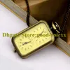 Casual Fashion Antique Vintage Womens Pocket Watch Halsband Tillbehör Sweater Kedja Dam Hängande Mens Spegel Quartz Klockor AA00208