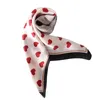 Luxe-zomer luxe zijden sjaal vierkante vrouwen sjaals en wraps mode dot print office kleine haar nek hijabs foulard