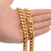 Luxury Designer Necklaces Stainless Steel Jewelry Hip Hop Necklace Mens Cuban Link Chain Long Gold Rapper Accessories Fashion Jewe7141584