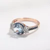 925 srebro pierścionek dla kobiet stworzony kamień szlachetny londyn niebieski topaz różowe złoto poszycie luksusowe prezenty na rocznicę biżuterii 220212