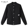 Vimly Autumn Winter Women Woolen Coat Fashion Oneck Solid Singlebreasted Slim Casual Female Short Jackets 30161 201102