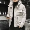 Winter Men Parka Big Pockets Casual Jacket Hooded Solid Color 5 colors Thicken And Warm hooded Outwear Coat Size 5XL 201209