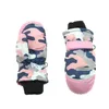 Luvas de esqui Kids BoysGirls Snowboard Glove à prova de vento à prova d'água para 4-6 anos de idade Camuflando o inverno e lã quente1