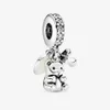 100% 925 Sterling Silver Baby miś Dangle Charms Fit oryginalny europejski urok bransoletka moda kobiety ślub biżuteria zaręczynowa akcesoria