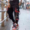힙합 스트리트웨어 남자 바지 브랜드 2021 블랙화물 바지 스웨트 패션 캐주얼 조깅 거품 HARAJUKU 한국어 슬림 바지 남성 H1223