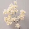 90cm grandes fleurs artificielles cerisier prunier fleur de pêche en plastique longue tige fleur de soie branche fausse fleur de mariage décoration de la maison LJ200910