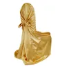 gold satin chair covers