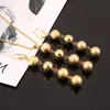 Frosted Beads Hanger Kettingen Oorbellen Voor Vrouwen Yonth Tiener Meisjes Goud Ronde Ballen Sieraden Sets Party Geschenken