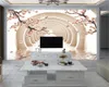 3d papel de parede moderno lindas flores que expandir o espaço 3d wallpaper sala de estar quarto wallcovering hd wall wall home decor