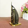 Ermakova Metal Dubai Burj Al-Arab Hotell Glorious Arab Tower Figurine Modell Hem Office Design Dekoration Gift Souvenir T200703