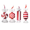 Рождественские украшения сцена сцены подарки украшения подвесной Diy Candy 30 см красно -белый цвет сцены Y201020202020202020