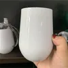 16 الملونة 10 أوقية التسامي sippy cups فارغة diy زجاجة حليب الطفل مع مقبض الفولاذ المقاوم للصدأ الاطفال شرب بهلوان FY4287 شو