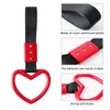 Car Styling Round Heart Pendant JDM Bus Handle Tsurikawa Ring Charm Strap Rear Bumper Warning Pendant Auto Accessories