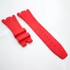 27mm Red Color Rubber Watch Band 18mm Folding Clasp Lug Size AP Strap for Royal Oak 39mm 41mm Watch 15400 15390