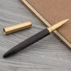 High Quality Copper WOOD RollerBall Pen brass Ebony spinning Red gold BALL POINT PEN Stationery Office school supplies Writing4711262