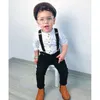 Rorschen jongens kleding sets herfst peuter kinderen jongens kleding pak zwart shirt + overalls 2 stks outfits sets kind jongen kleding LJ200831