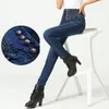 Frauen sexy hohe Taille elastische dünne Jeans heißer Verkauf lässig Denim große Größe Bleistifthose Frauen für Plus-Size-Hosen 201030