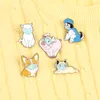 Mask Epidemic Prevention Djur Enamel Pins Söt Fashion Corgi Pig Cat Dog Husky För Party Gift