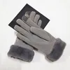 Chegada luvas de couro de inverno para mulheres touch screen mitenes fiver fiver dedos 3 cores 90g atacado