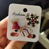 1 zestaw kolorowy dzwonek świąteczny łupek śniegu Skarpet Sock Kształt Alloy Malowanie broszka broszka kobieca kobieca urok prezent