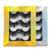 4 Pairs 25mm Faux Mink False Fake Eyelashes Thick Crisscross Eye Lashes Extensions Pack 6DX01
