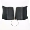 Belts Corset Belt Plus Size Ceinture Femme Elastic For Women Wide Cummerbunds Black Pu Leather Stretch Waist Shaper 2021 Cintos4096226