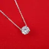 Collana con ciondolo con timbro di qualità lussuosa con un diamante per regalo di gioielli da sposa per donne e amiche PS35443986951