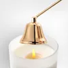 Stearinljus Snuffer Tillbehör Att sätta ut släckande ljusa Wicks Flame Säker Svart Silver Gold Snuffers för Candles Lovers Home Decor