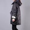 Manteau d'hiver épais pour femmes manteau de veste pour femme à capuche ample, plus la taille manteau pour femme veste femme Casaco Feminino Parkas 201027