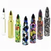 Bullet Shape Smoke Pipes Printed Dry Herb Holder Cigarette Hookah Plus Size Smoking Accessories Assorted Colors