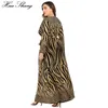 Casual Dresses 5xl 6xl Plus Size Winter Dress Long Sleeve Women V Neck Rands Leopard Print Maxi Belted Split Wrap177r