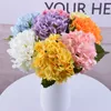 47cm Artificial Hydrangea Flower Head Fake Silk Single Real Touch Hydrangeas 8 Colors for Wedding Centerpieces Home Party Decorative Flowers