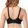 Yandw New Black Bra para Mulheres Sem Fio Culinos Completas Todos os Dias Bras Plus Size B C D E F 36 38 40 42 44 46 48 50 201202