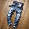 Pontalon Homme Jean Homme New Blue ممزق Tejanos Hombre Slim Pantalon Hombre Straight Pantalones vaqueros جينز غير رسمي للرجل