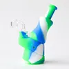 Narguilés 6,7 pouces Silicone Bongs Nouvelle forme tuyau eau huile fumer Dab Rigs Avec 4mm Quartz Banger